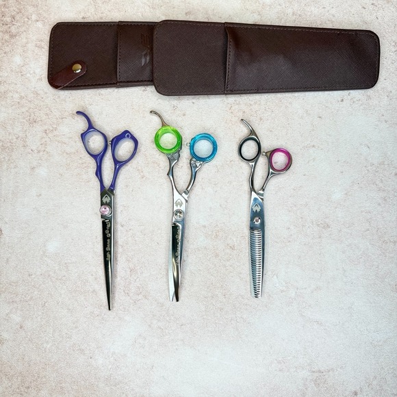 freebird Other - Freebird Grooming Shears Set: 6 Thinning, 7 Straight, 6.5 Curved Case